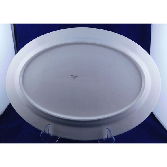 Syracuse China Cloisonne 14" Oval Serving Platter Birds Flowers Gold Trim - Picture 5 of 6